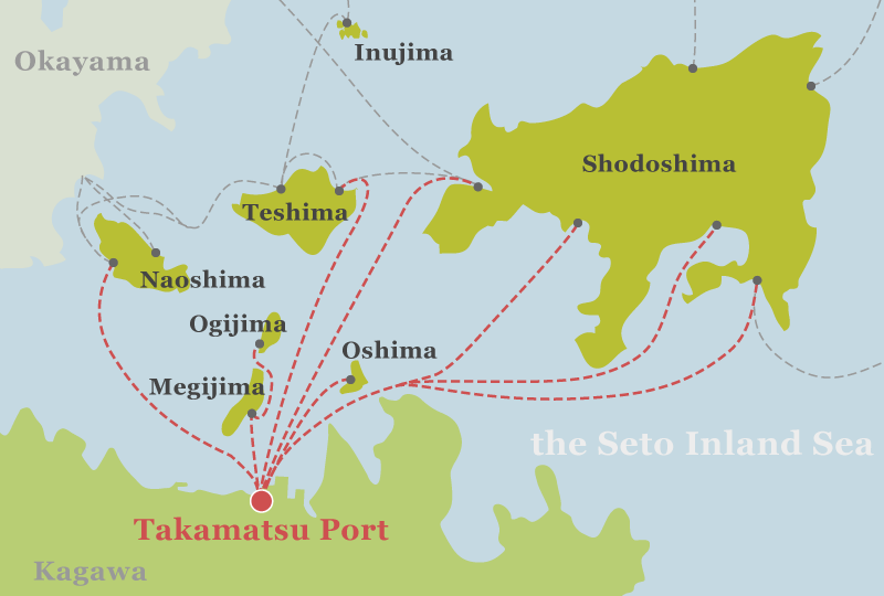 The Art Islands of the Seto Inland Sea - Map